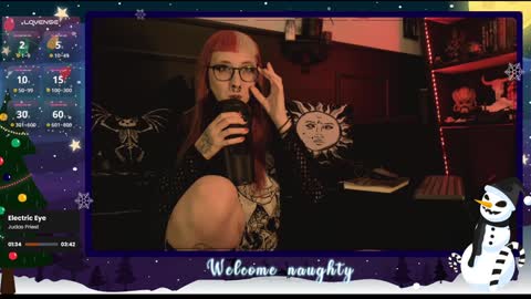 Snapshot of 666deathgasm chatting on 12.14.24 Juune online show from 12.14.24