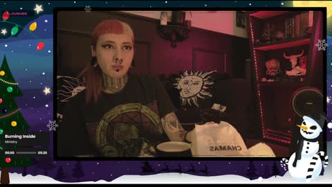 Snapshot of 666deathgasm chatting on 12.22.24 Juune online show from 12.22.24