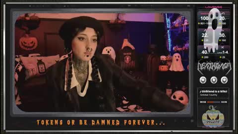 Snapshot of 666deathgasm chatting on 10.31.25 Juune online show from 10.31.25