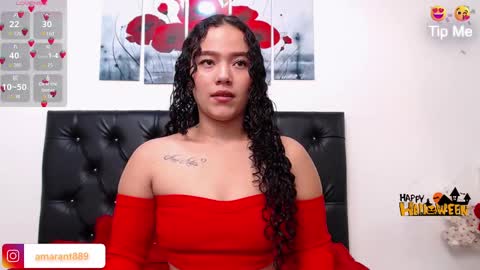 Snapshot of amaranta_f00x chatting on 10.27.25 Amaranta online show from 10.27.25