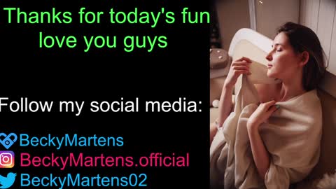 BeckyMartens come join me on    while im offline here  online show from 01.19.25