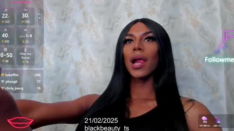 Snapshot of blackbeauty_ts chatting on 02.21.25 Nina online show from 02.21.25