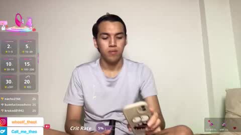 Snapshot of call_me_theo chatting on 10.12.25 Mateo online show from 10.12.25