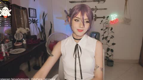 Snapshot of fairywhore chatting on 01.03.25 Jackie Cosplayer online show from 01.03.25