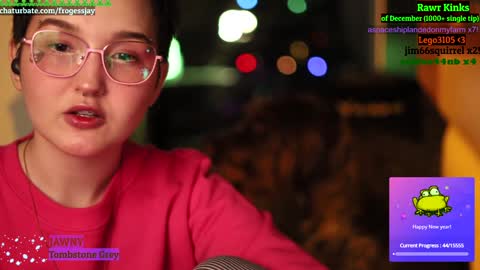 Snapshot of frogessjay chatting on 12.29.24   Jaywise Frogfoot  online show from 12.29.24