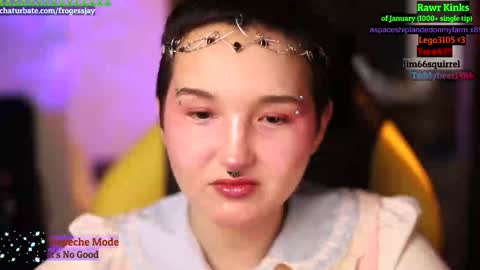 Snapshot of frogessjay chatting on 01.14.25   Jaywise Frogfoot  online show from 01.14.25