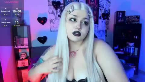 Snapshot of goth_stein chatting on 02.24.25 Engel   Please help me to reach 50 thumbs up online show from 02.24.25