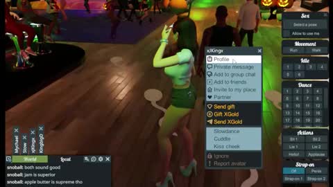 Snapshot of grs08 chatting on 10.21.25 Stella online show from 10.21.25