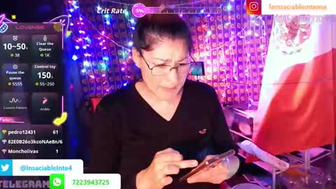 lainsaciableintensa online show from 10.17.25