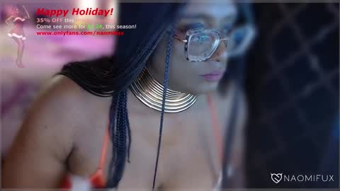 Snapshot of naomifux chatting on 12.18.24 Naomi online show from 12.18.24