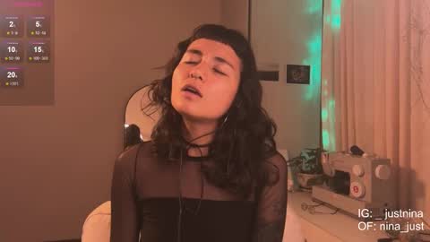 Snapshot of nina_just chatting on 02.24.25 Nina. online show from 02.24.25