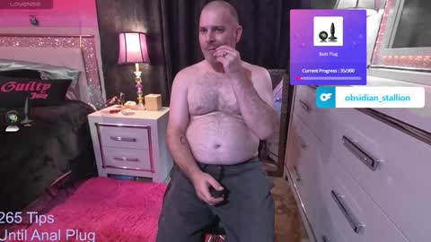 Snapshot of obsidian_stallion chatting on 10.03.25 Obsidian stallion online show from 10.03.25