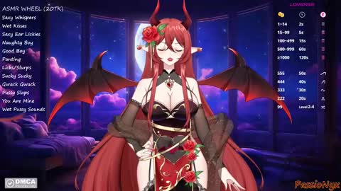 Snapshot of passionyx chatting on 12.05.24 Succubus Nyx online show from 12.05.24