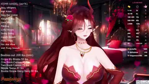 Snapshot of passionyx chatting on 02.16.25 Succubus Nyx online show from 02.16.25