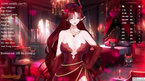 Snapshot of passionyx chatting on 02.22.25 Succubus Nyx online show from 02.22.25