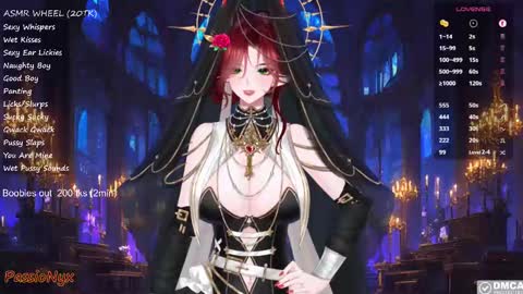 Snapshot of passionyx chatting on 02.23.25 Succubus Nyx online show from 02.23.25