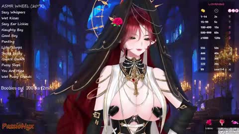 Snapshot of passionyx chatting on 02.24.25 Succubus Nyx online show from 02.24.25