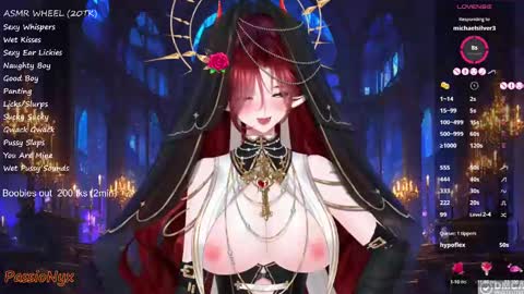 Snapshot of passionyx chatting on 02.24.25 Succubus Nyx online show from 02.24.25