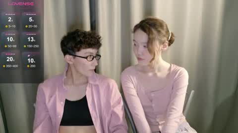 Snapshot of pinkylovers chatting on 06.19.26 Li long hair and Ru short hair online show from 06.19.26