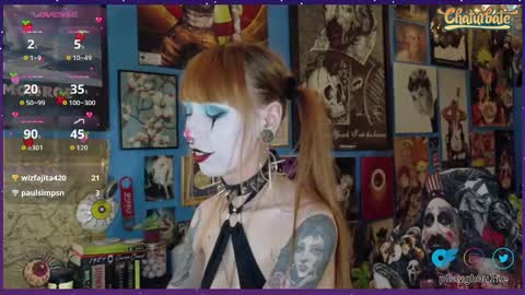 Snapshot of playgh0ul chatting on 11.08.25 playgh0ul Ghoulie online show from 11.08.25