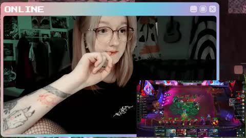 Snapshot of raiingurl chatting on 10.29.25 Kate online show from 10.29.25