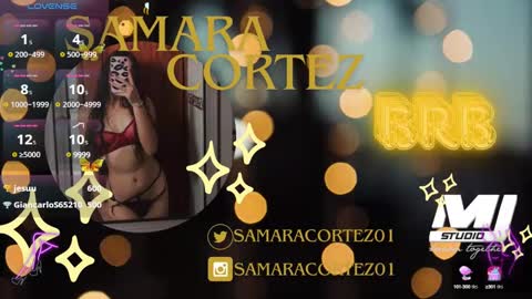 Snapshot of samaracortez chatting on 01.08.25 Sammy online show from 01.08.25