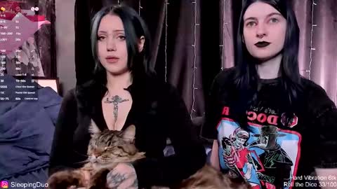 Snapshot of sleepingduo chatting on 02.27.26 Hi We are Iva and Angela Nice to meet u 3 online show from 02.27.26