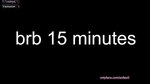 Snapshot of sofiax5 chatting on 02.20.25 Sofi online show from 02.20.25