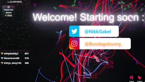 Snapshot of sufferbunny chatting on 01.18.25 Nikki Sabel online show from 01.18.25