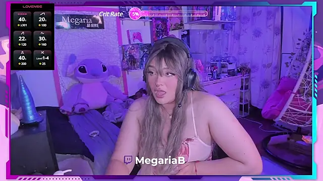Snapshot of MegariaB chatting on 02.08.25 MegariaB online show from 02.08.25