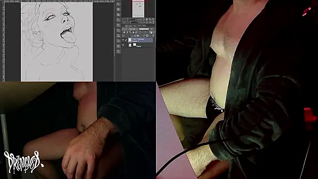 Snapshot of DrenchedArt chatting on 12.02.24 DrenchedArt online show from 12.02.24