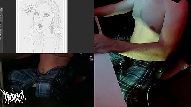Snapshot of DrenchedArt chatting on 12.11.24 DrenchedArt online show from 12.11.24