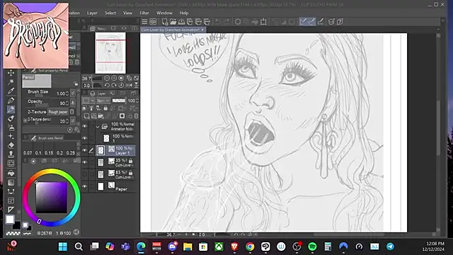 Snapshot of DrenchedArt chatting on 12.12.24 DrenchedArt online show from 12.12.24