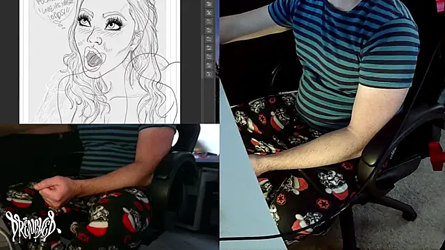 Snapshot of DrenchedArt chatting on 12.19.24 DrenchedArt online show from 12.19.24