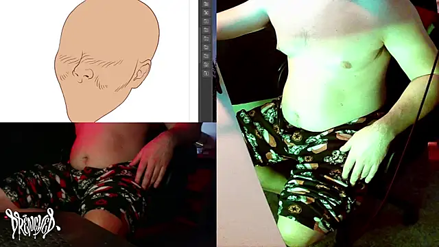 Snapshot of DrenchedArt chatting on 12.19.24 DrenchedArt online show from 12.19.24