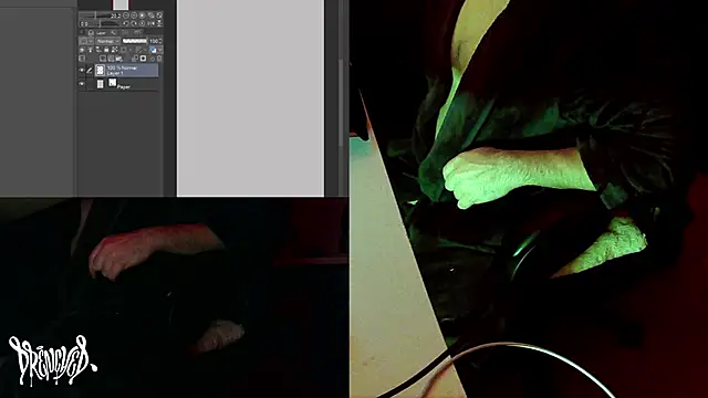 Snapshot of DrenchedArt chatting on 01.30.25 DrenchedArt online show from 01.30.25