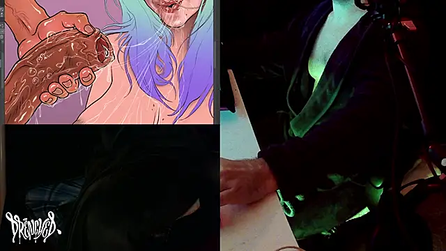 Snapshot of DrenchedArt chatting on 03.05.25 DrenchedArt online show from 03.05.25