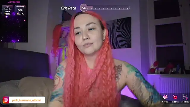 Snapshot of PinkHurricaneOfficial chatting on 02.09.25 PinkHurricaneOfficial online show from 02.09.25