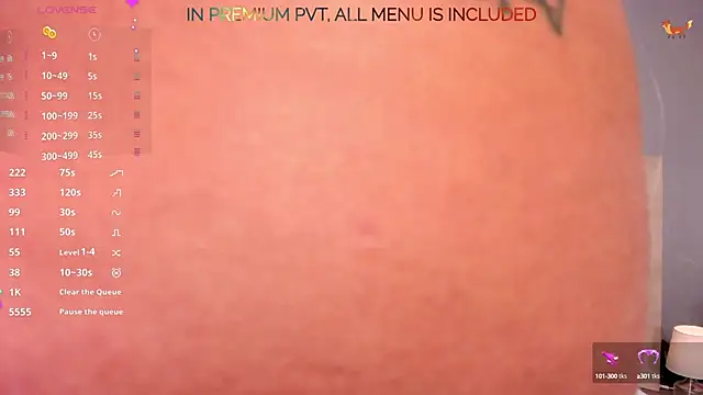 Snapshot of FoxxyClarise chatting on 10.03.25 FoxxyClarise online show from 10.03.25