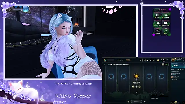Snapshot of SassyKittyn chatting on 02.18.25 SassyKittyn online show from 02.18.25