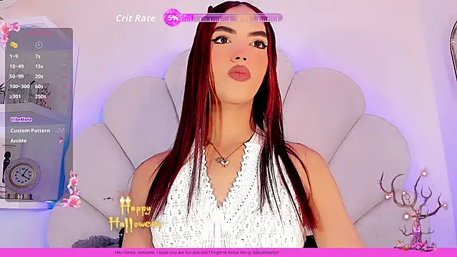 Snapshot of Babyenderlyn chatting on 10.26.25 Babyenderlyn online show from 10.26.25