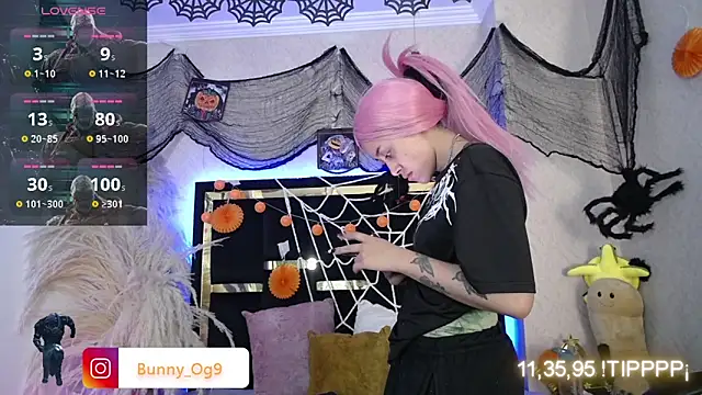 Snapshot of Bunny_O chatting on 10.28.25 Bunny O online show from 10.28.25