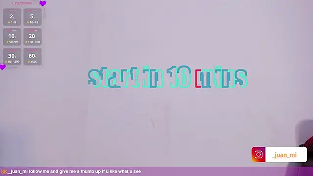 Snapshot of juanmiss chatting on 10.15.25 juanmiss online show from 10.15.25