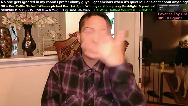 Snapshot of IsabelleRaven chatting on 10.29.25 IsabelleRaven online show from 10.29.25