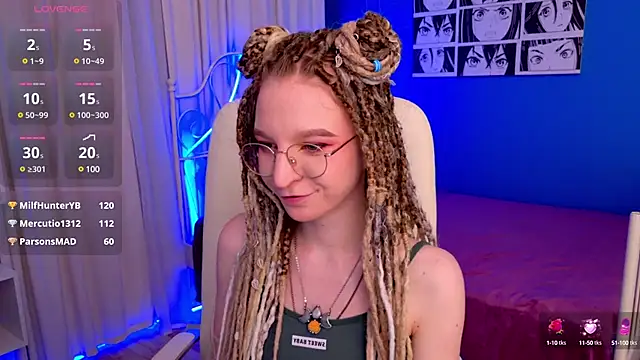 Snapshot of VioletShine chatting on 02.27.25 VioletShine online show from 02.27.25