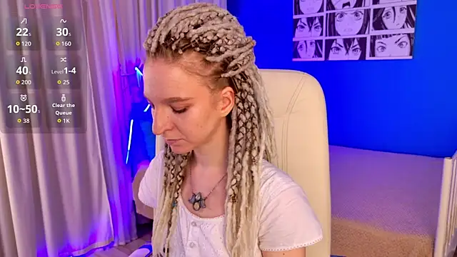 Snapshot of VioletShine chatting on 07.30.26 VioletShine online show from 07.30.26