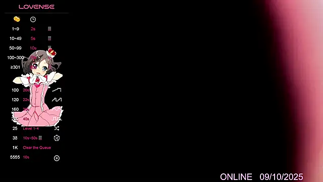 Snapshot of Alice-randy chatting on 10.09.25 Alice-randy online show from 10.09.25