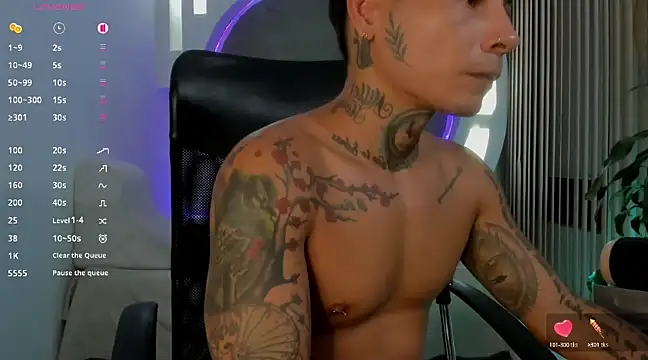 Snapshot of tattokoi chatting on 03.20.25 tattokoi online show from 03.20.25