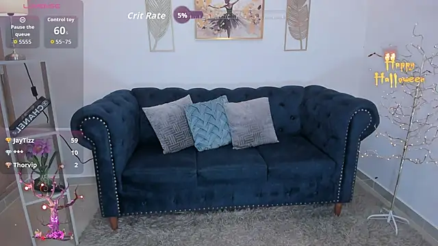 Snapshot of aria_vixen_ chatting on 10.16.25 aria vixen  online show from 10.16.25