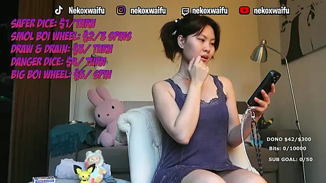 Snapshot of nekoxwaifu chatting on 03.08.26 nekoxwaifu online show from 03.08.26